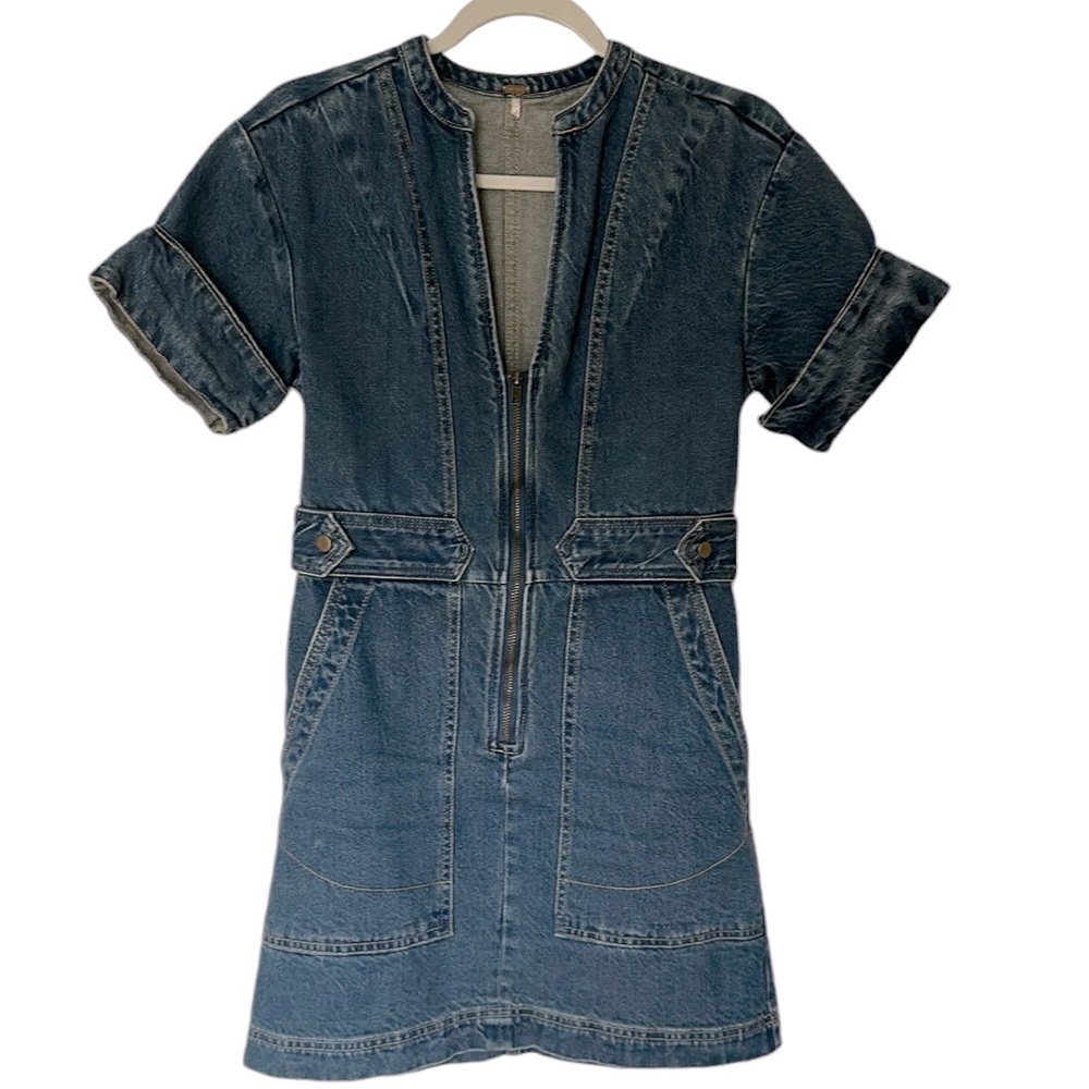 Free People Blue Denim Dress - Picture 3 of 8